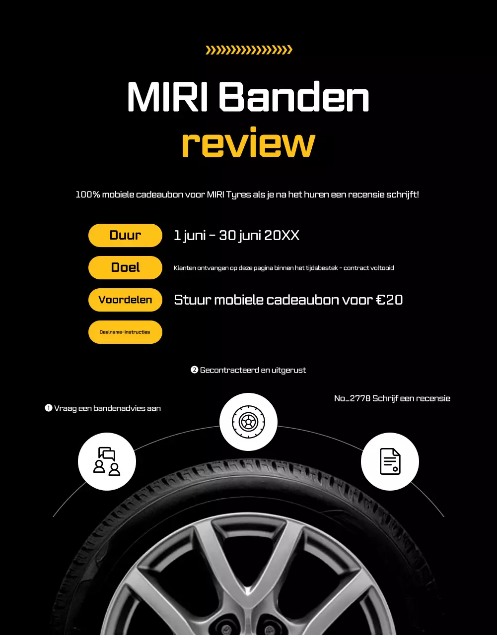 Oranje moderne auto-advertentie