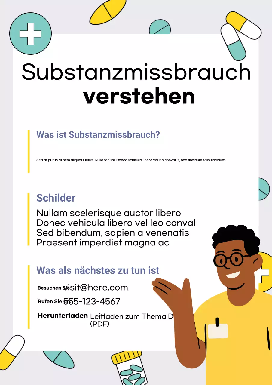 Gelbes modernes Gesundheitshandbuch-Poster