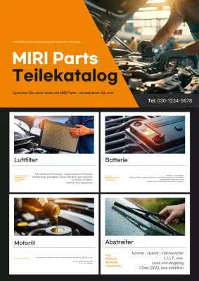 Orange Modernes Auto Produkt Promotion