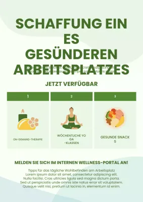 Grünes modernes Wellness-Ankündigungsplakat