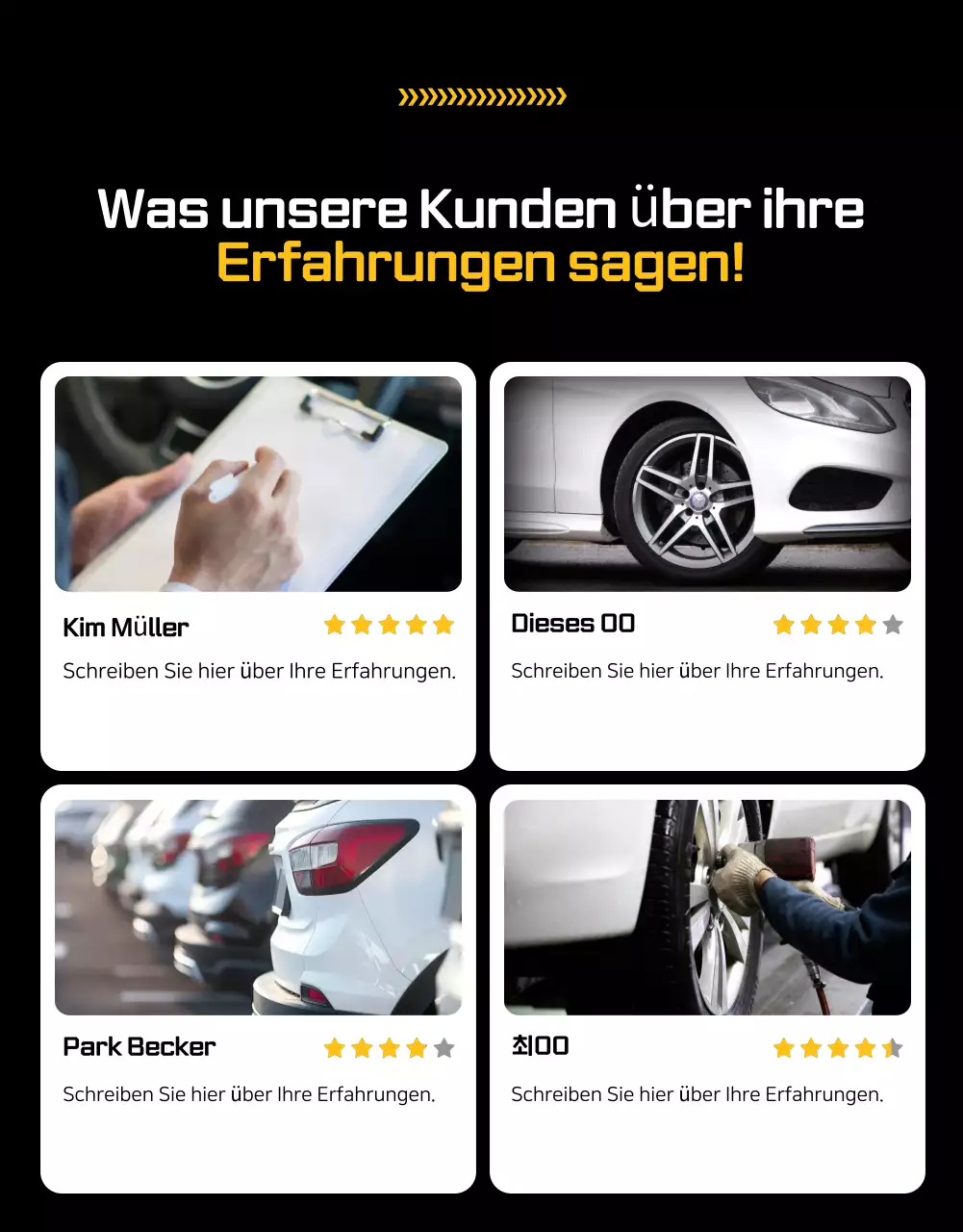 Orangefarbene moderne Autowerbung