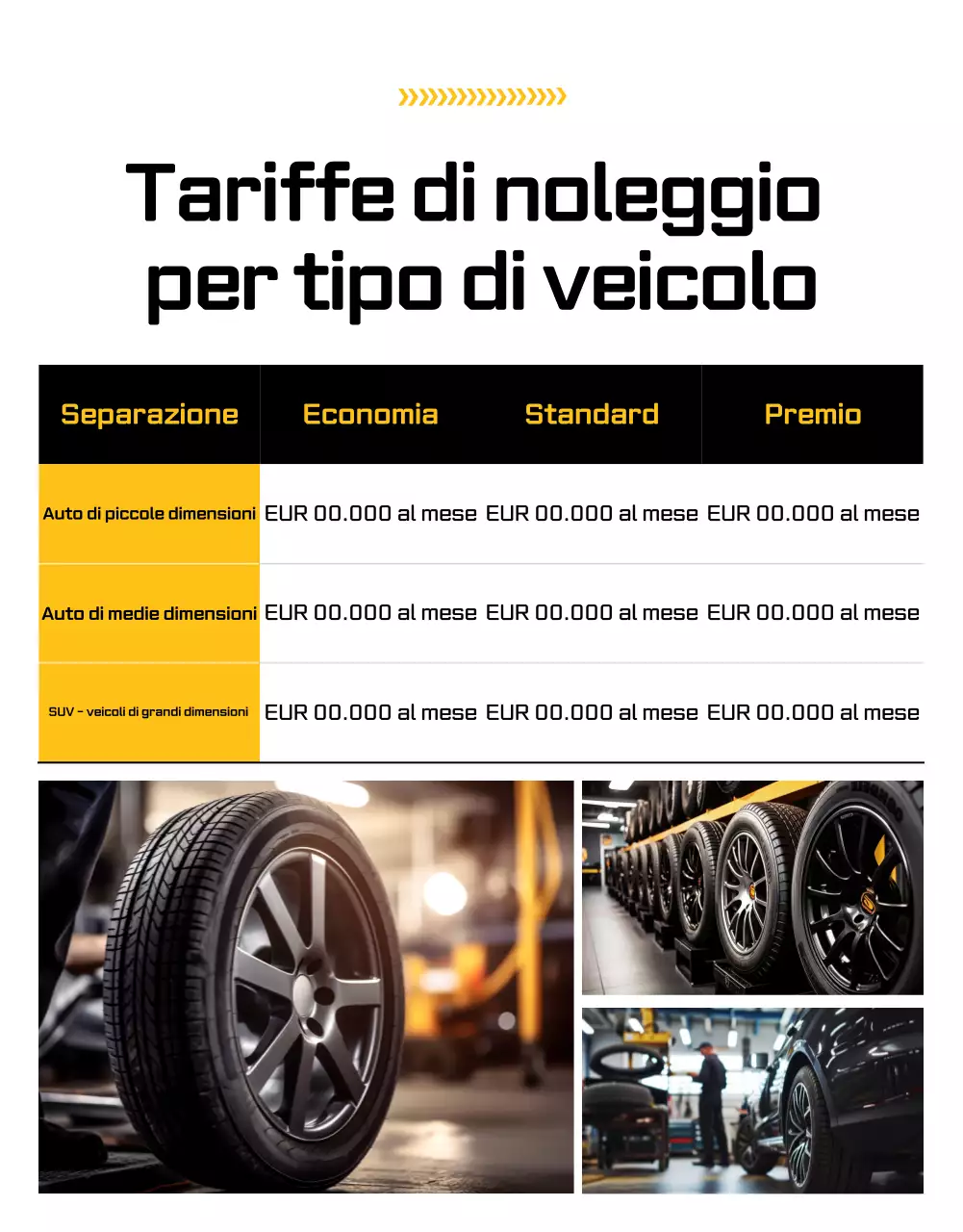 Pubblicità di un'auto moderna arancione