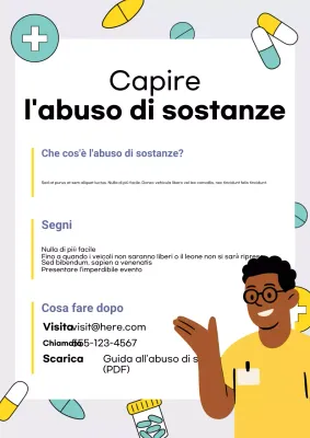 Poster giallo della guida alla salute moderna