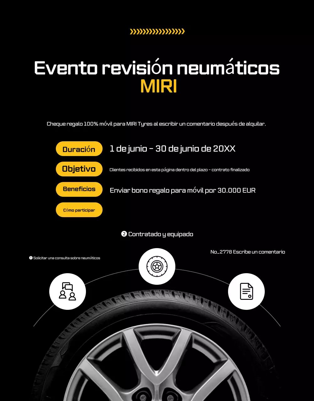 Anuncio de coche moderno de color naranja