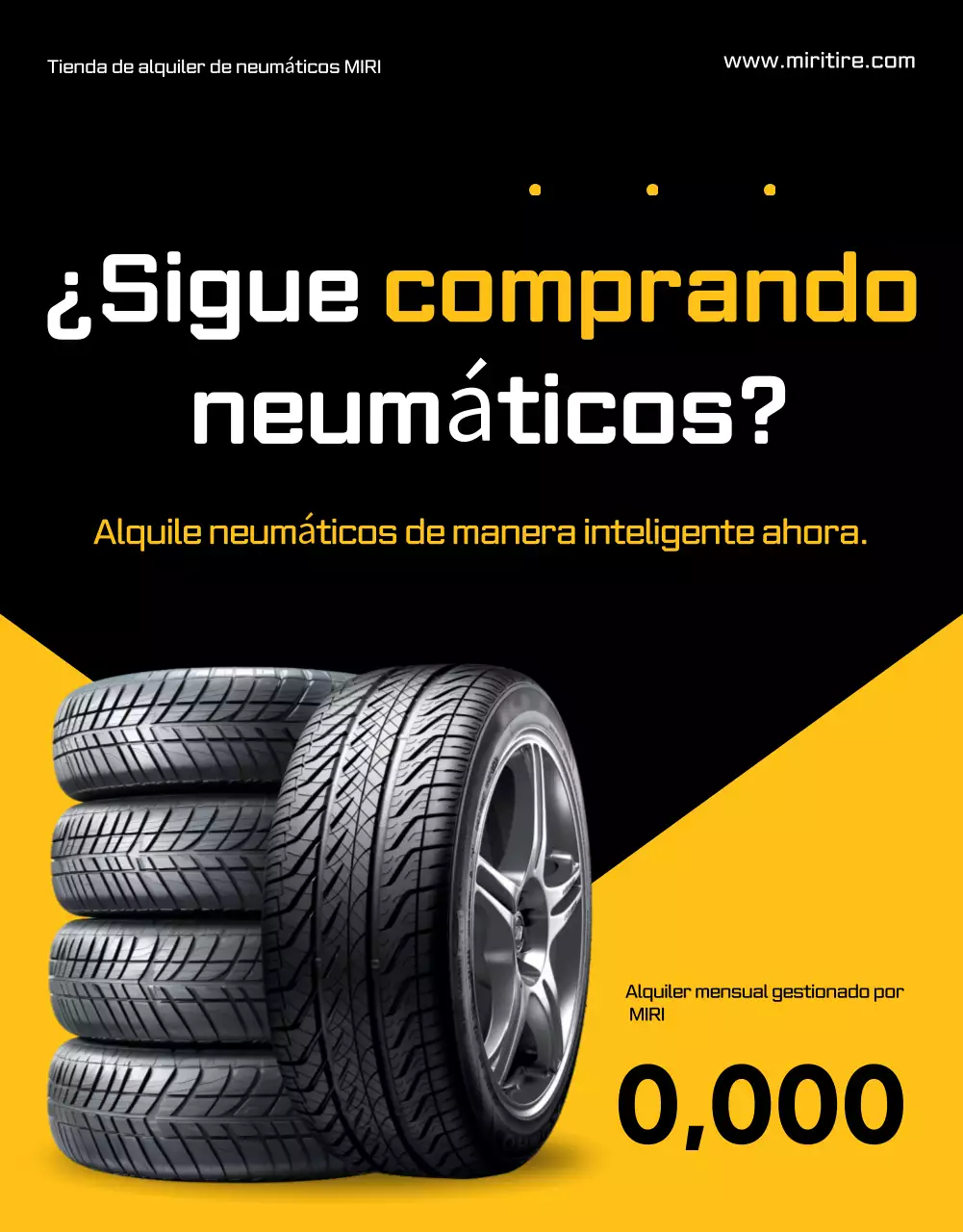 Anuncio de coche moderno de color naranja