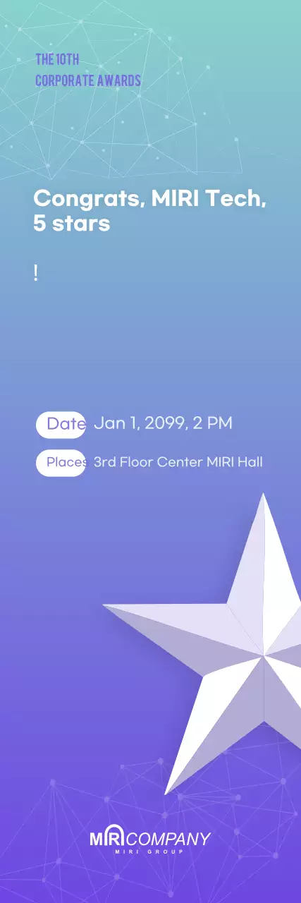 Acara Perusahaan Modern Biru Langit