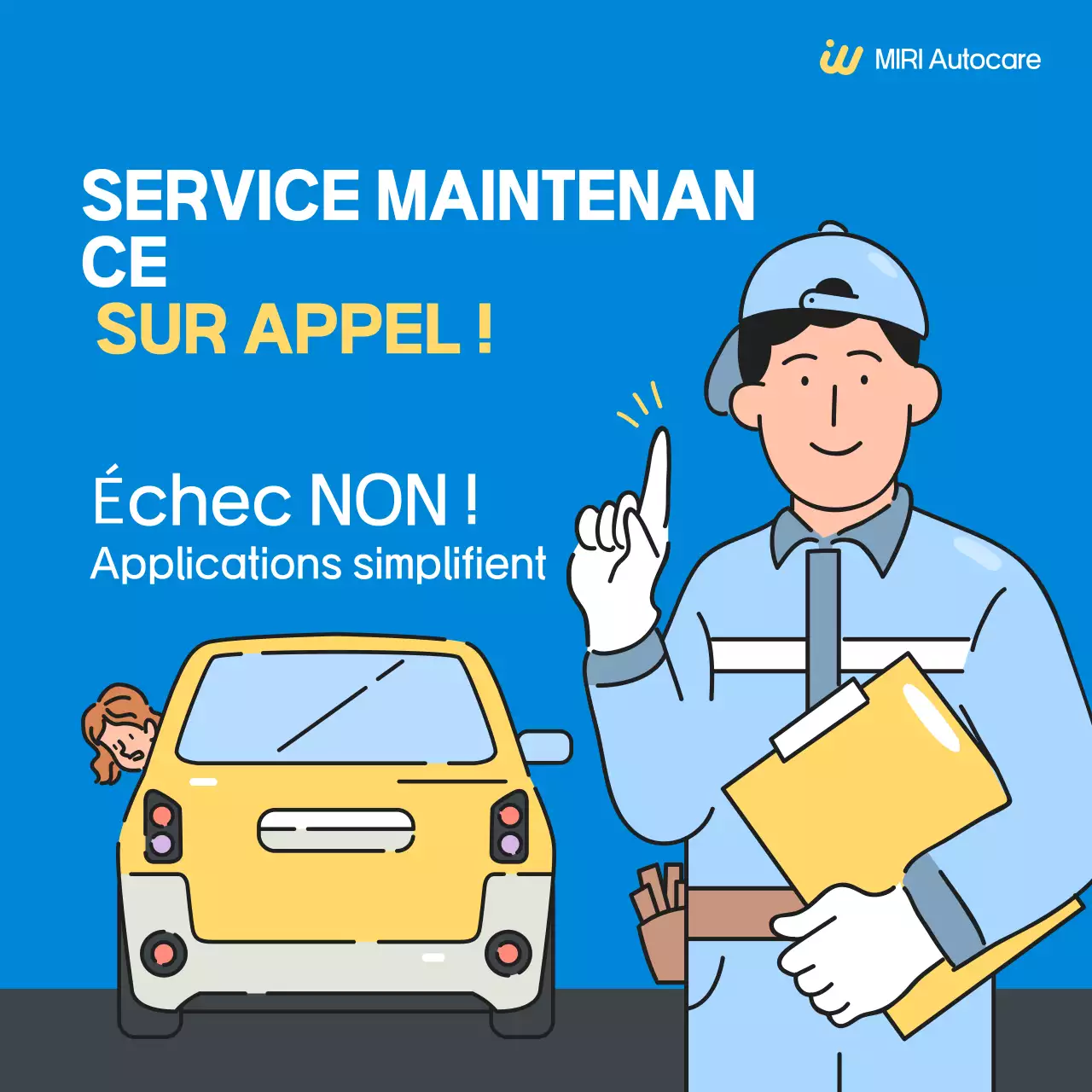 Publicité pour le service Blue Simple Car