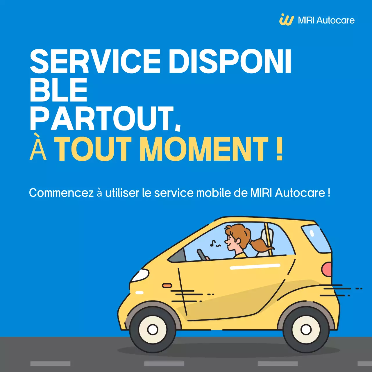 Publicité pour le service Blue Simple Car