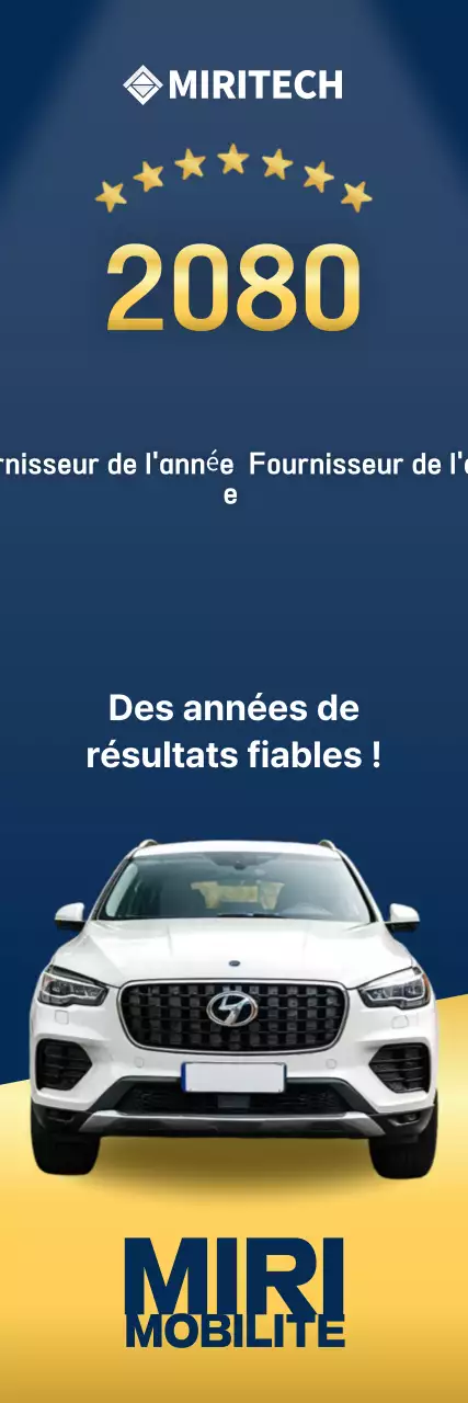 Publicité pour une voiture bleue moderne