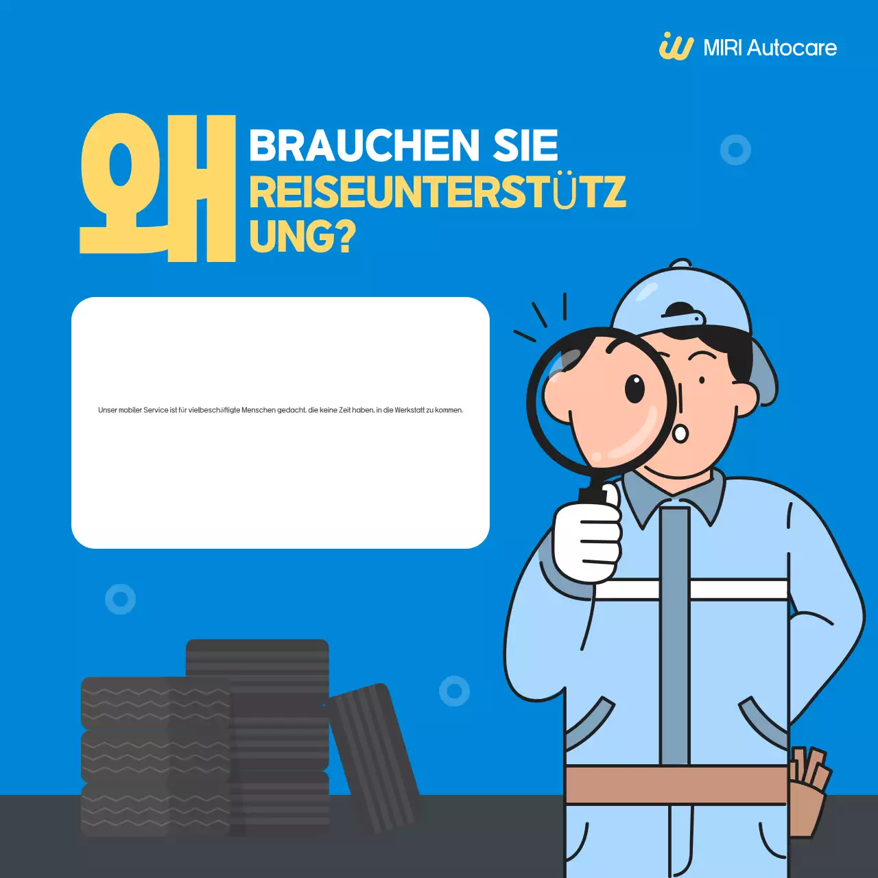 Blaue, einfache Autoservice-Werbung
