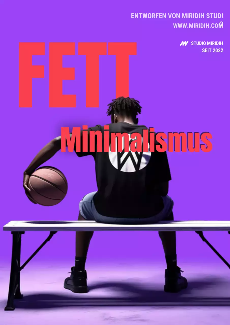 Lila Minimal Editorial Basketball Promotion