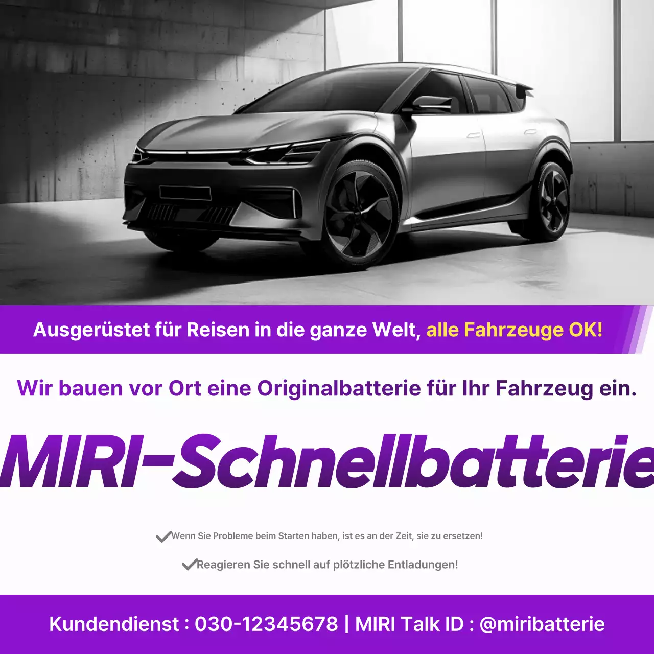 Bora Moderne Autowerbung