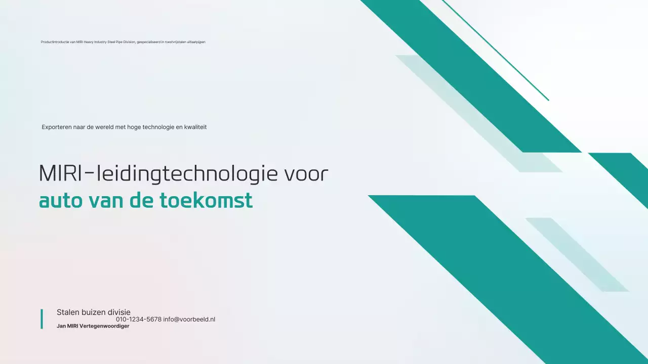 Productintroductie van Mint Modern Car Pipe Technology