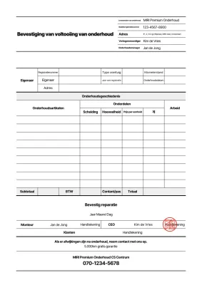 Handleiding voor het Black Basic Onderhoudscertificaat