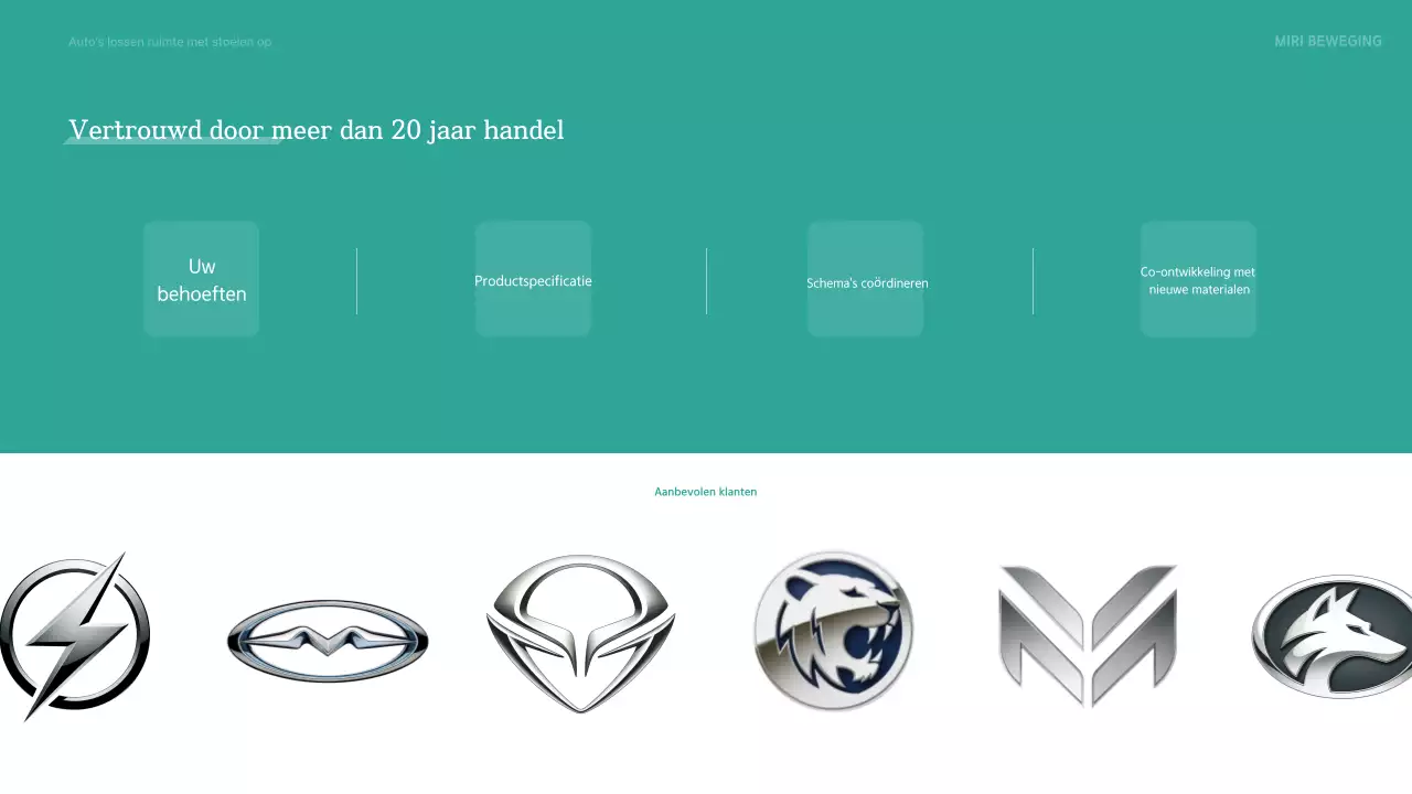 Groene moderne auto-advertentie