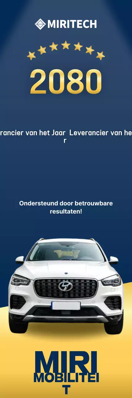 Blauwe moderne auto-advertentie