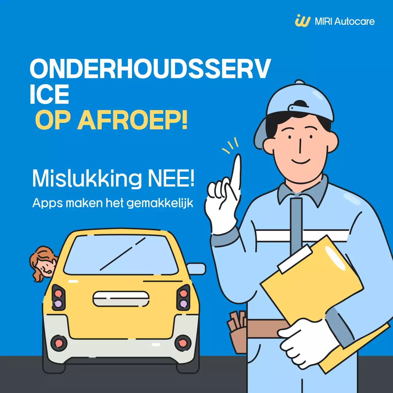 Advertentie voor Blue Simple Car Service