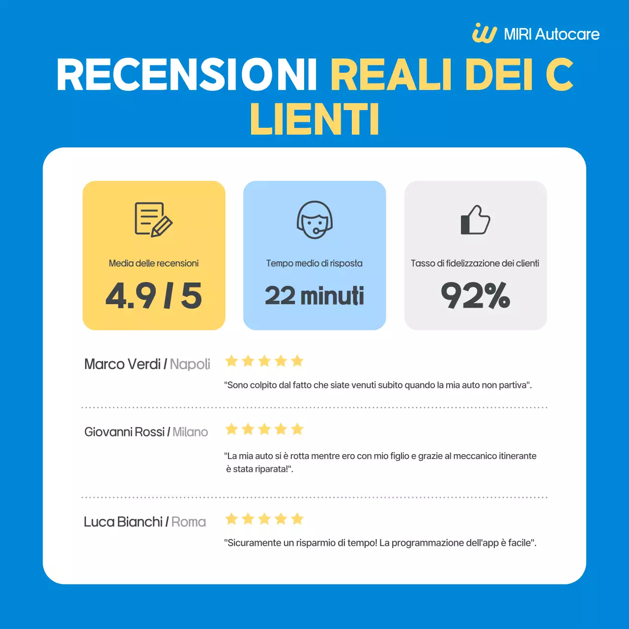 Pubblicità del servizio auto semplice blu