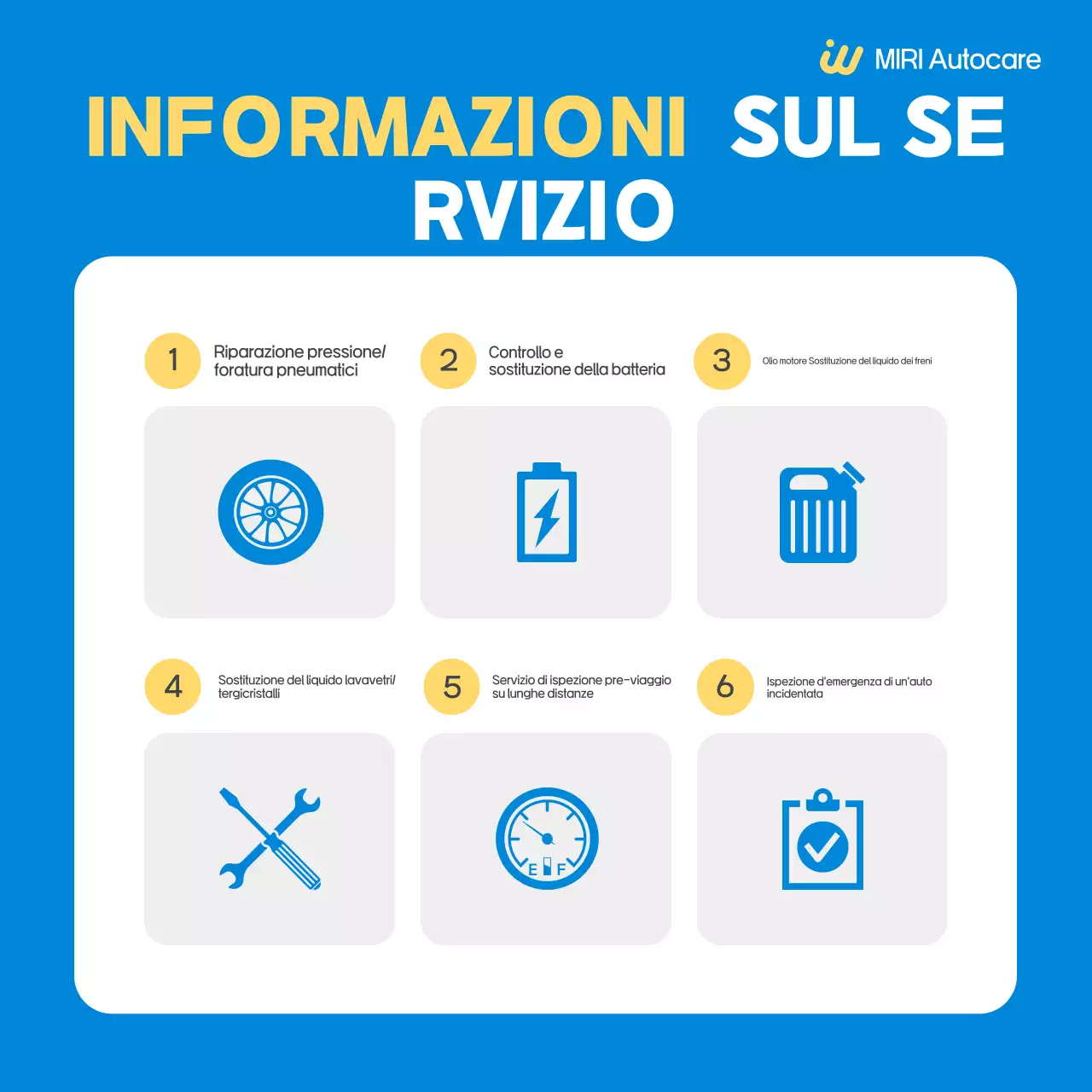 Pubblicità del servizio auto semplice blu