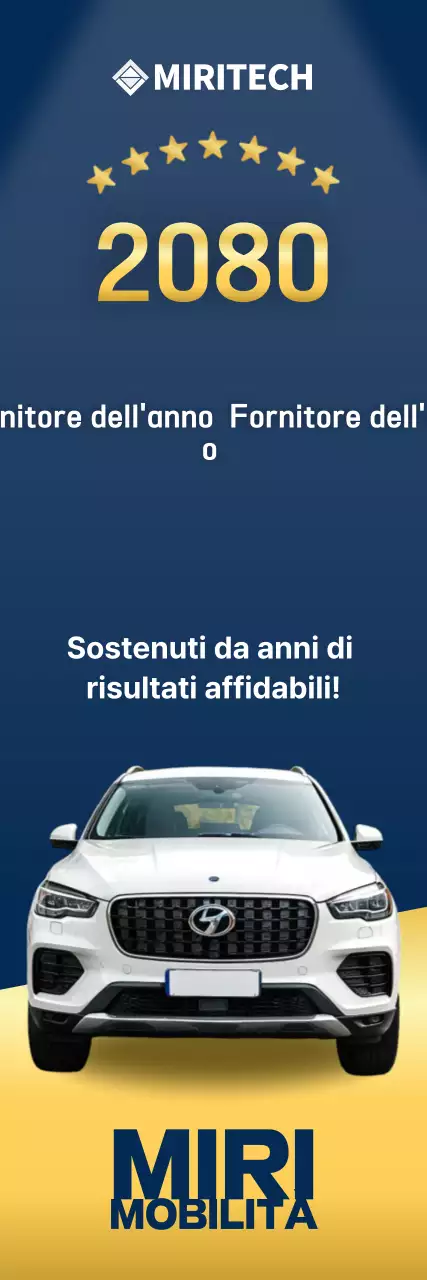 Pubblicità di auto moderna blu