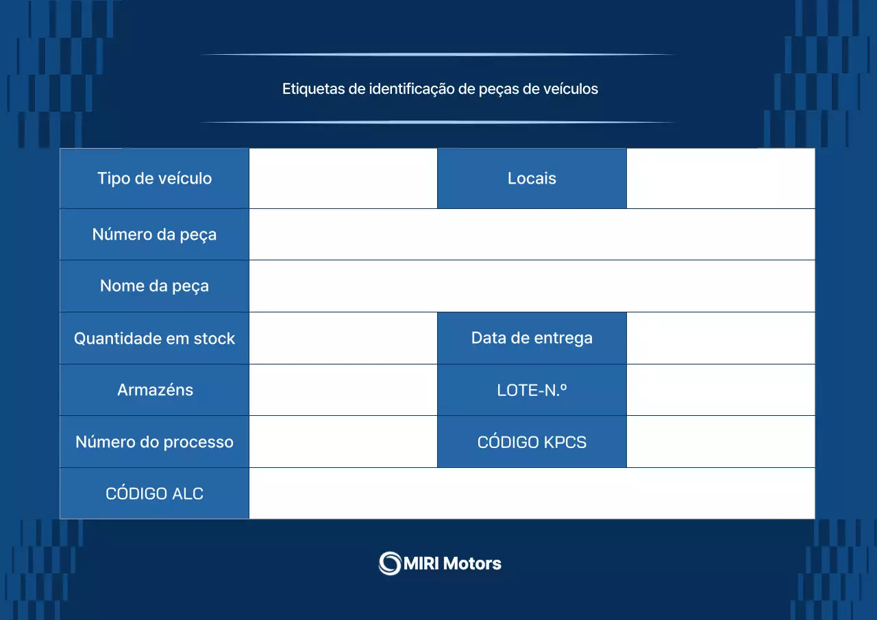 Instruções básicas de manutenção do veículo azul