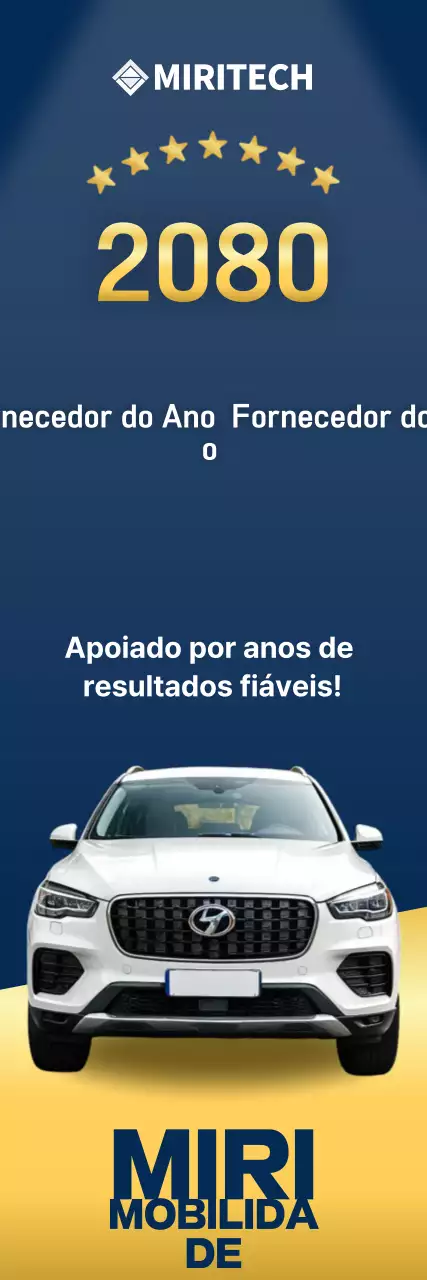 Anúncio de carro moderno azul