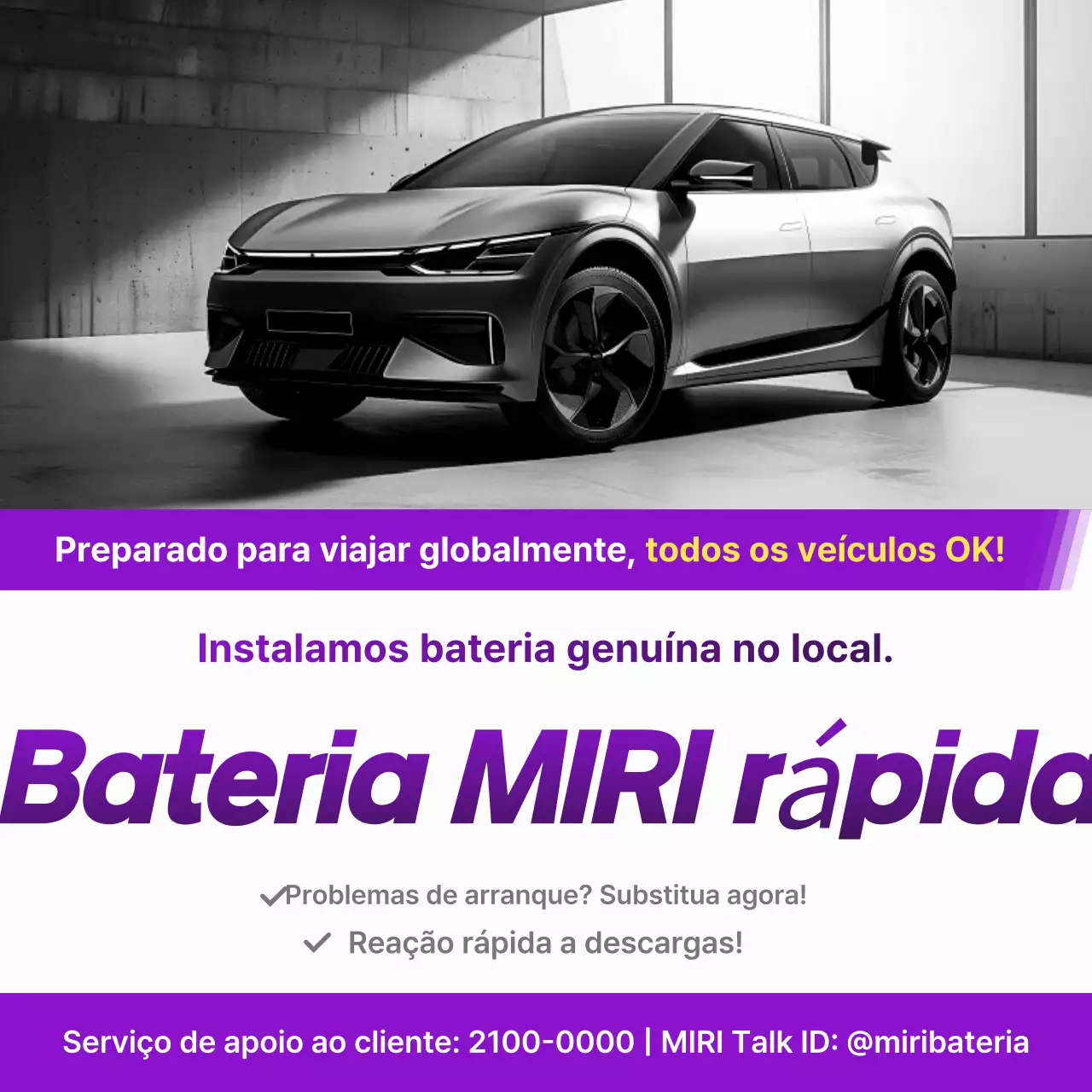Anúncio de carro moderno Bora