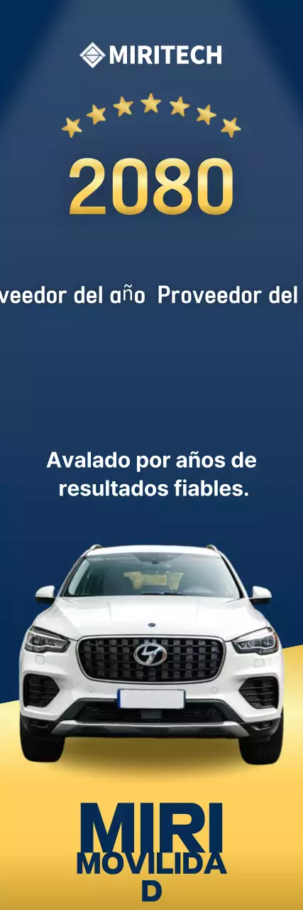 Anuncio de coche moderno azul
