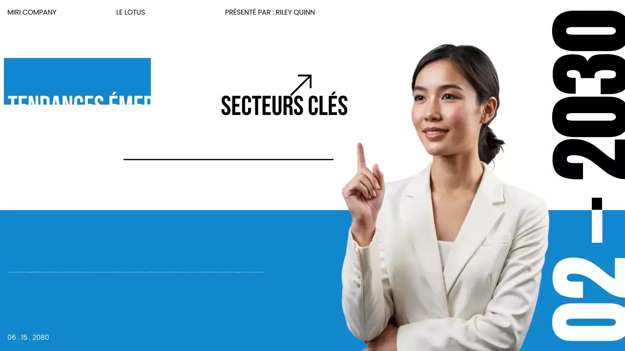 Présentation du rapport sur les tendances du marché moderne bleu