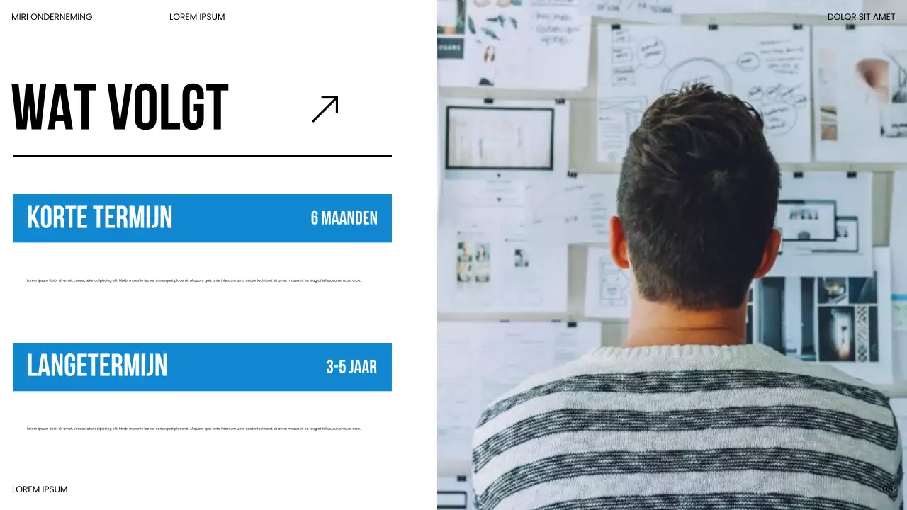 Presentatie van het Blue Modern Market Trends Report