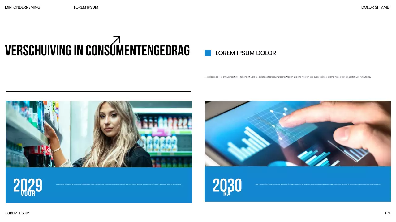 Presentatie van het Blue Modern Market Trends Report