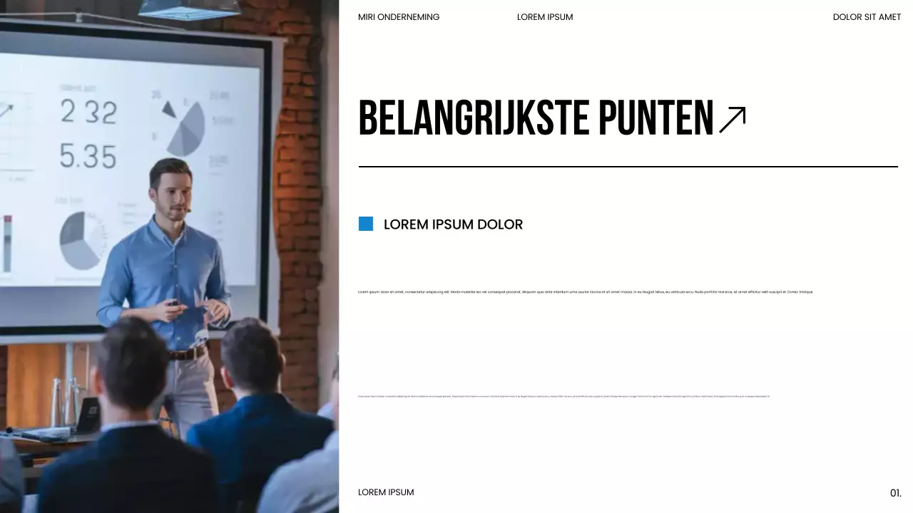 Presentatie van het Blue Modern Market Trends Report