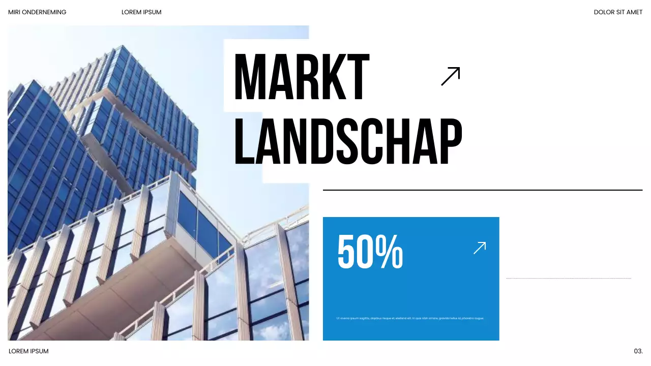 Presentatie van het Blue Modern Market Trends Report