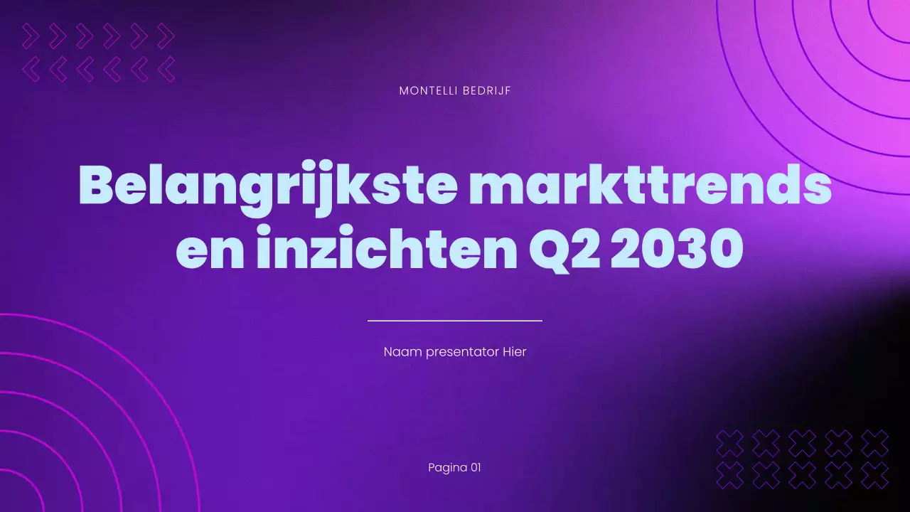 Presentatie van het rapport over markttrends