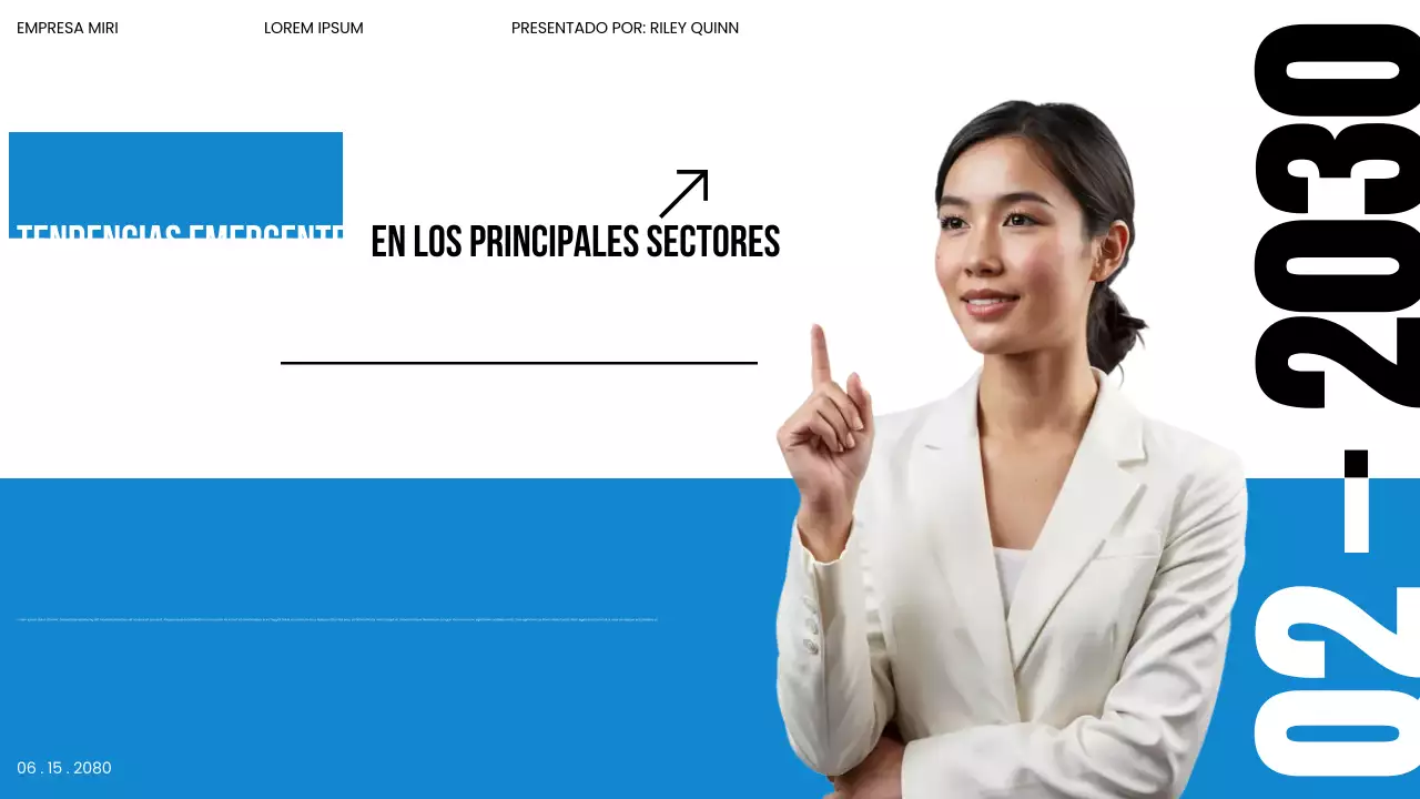 Presentación del informe de tendencias del mercado moderno azul