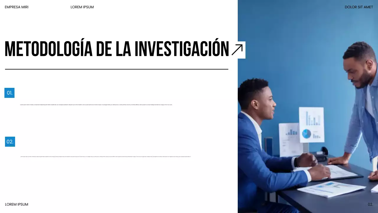 Presentación del informe de tendencias del mercado moderno azul