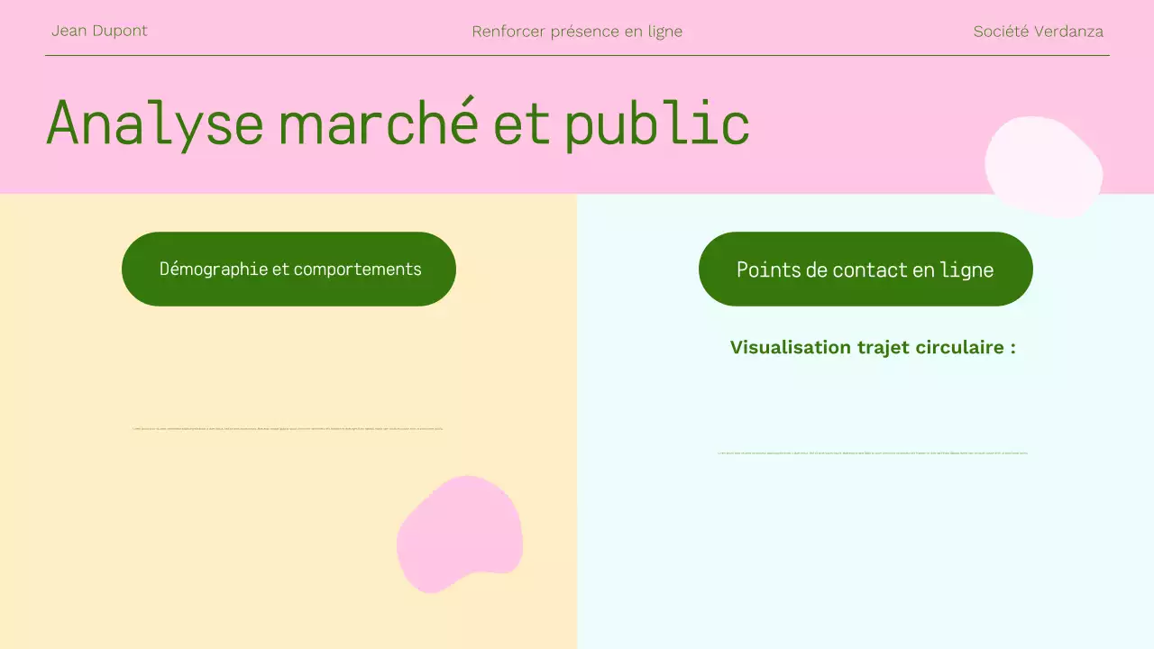 Présentation du marketing en ligne moderne et rose