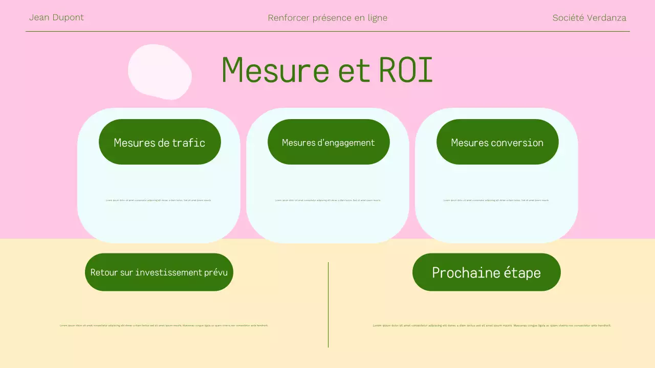 Présentation du marketing en ligne moderne et rose