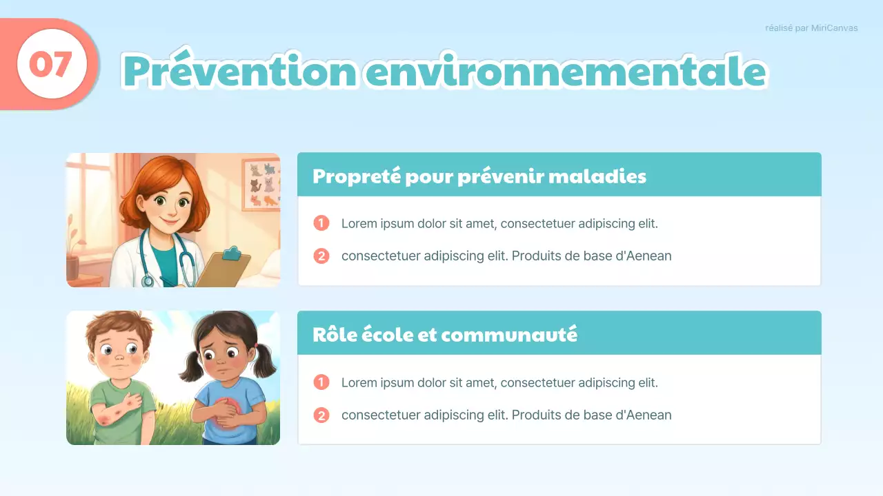 Présentation médicale mignonne bleue et orange