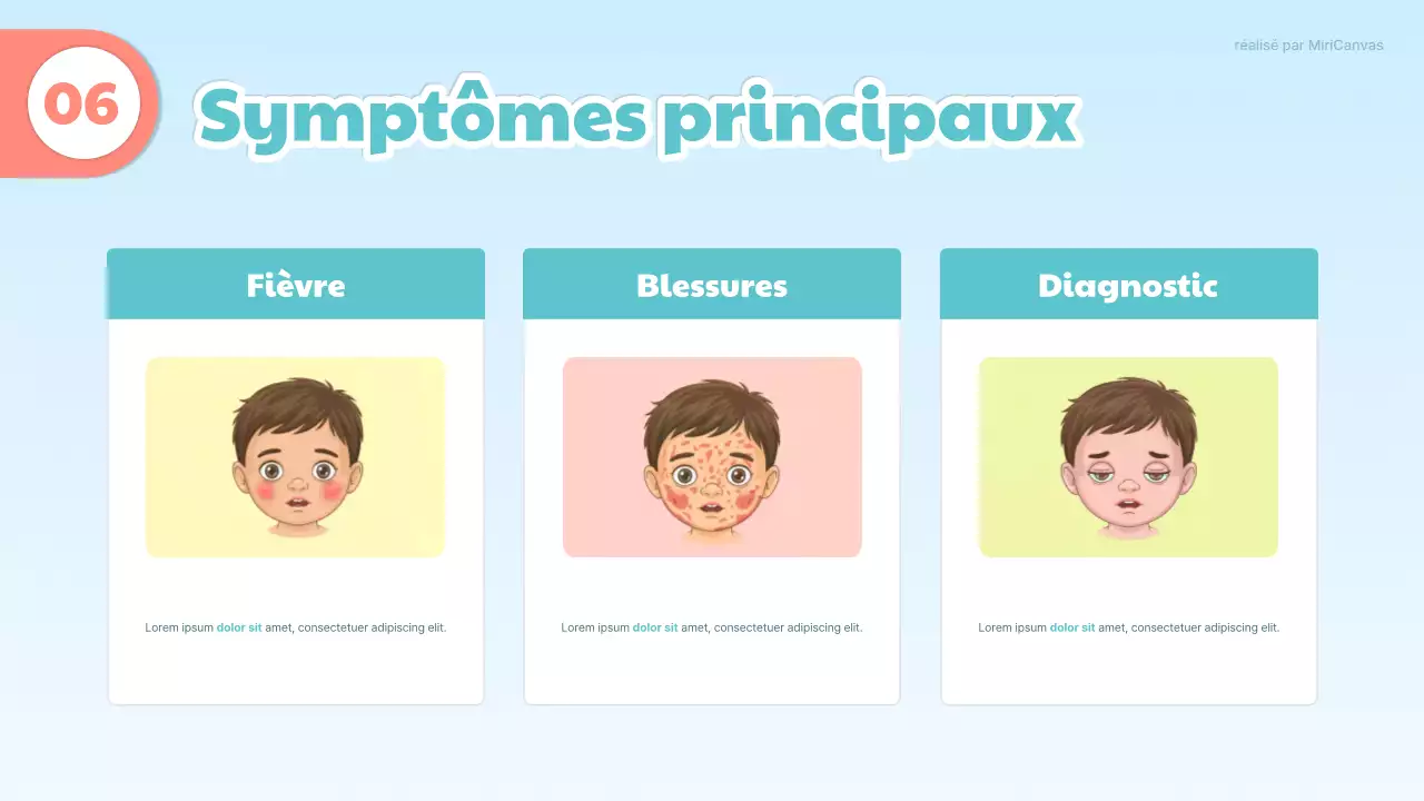 Présentation médicale mignonne bleue et orange