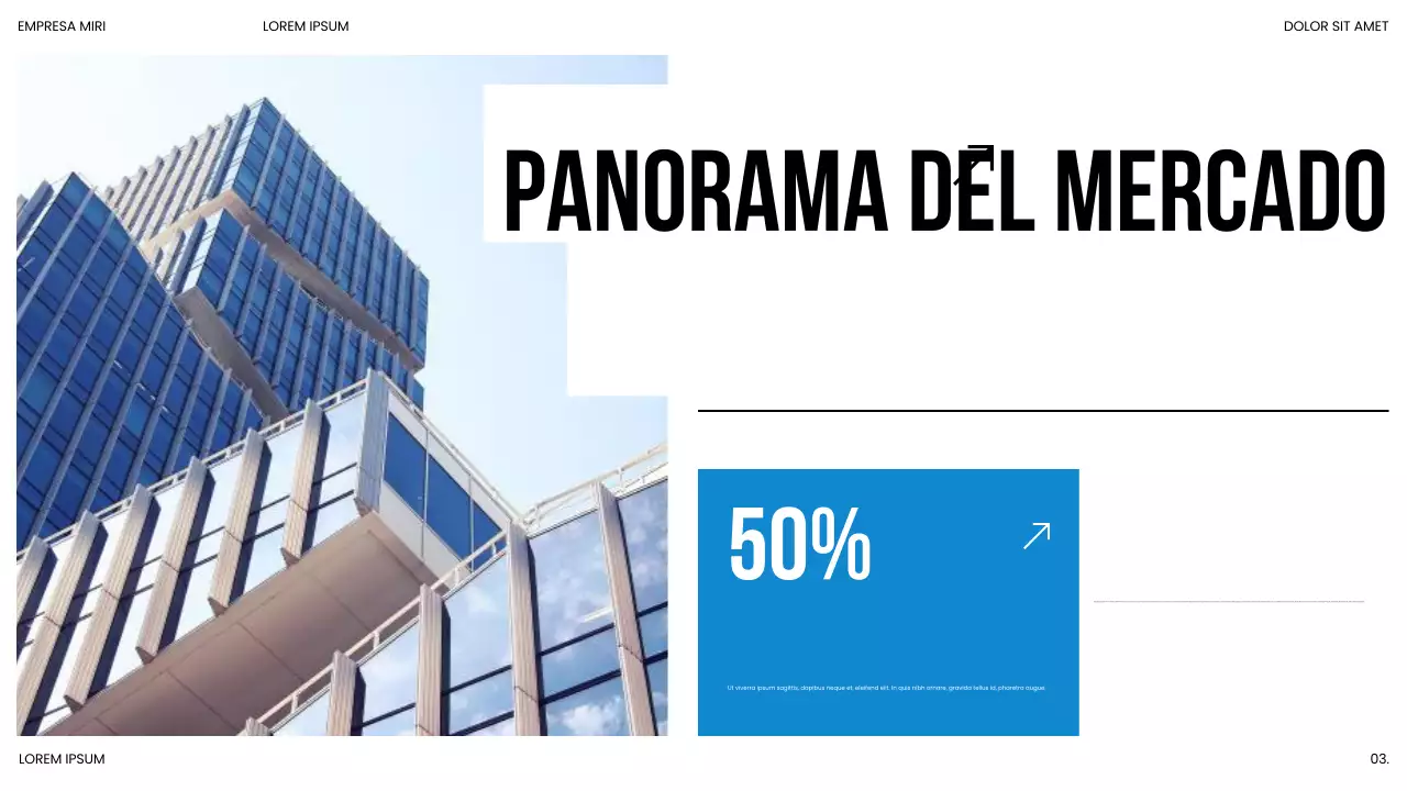 Presentación del informe de tendencias del mercado moderno azul