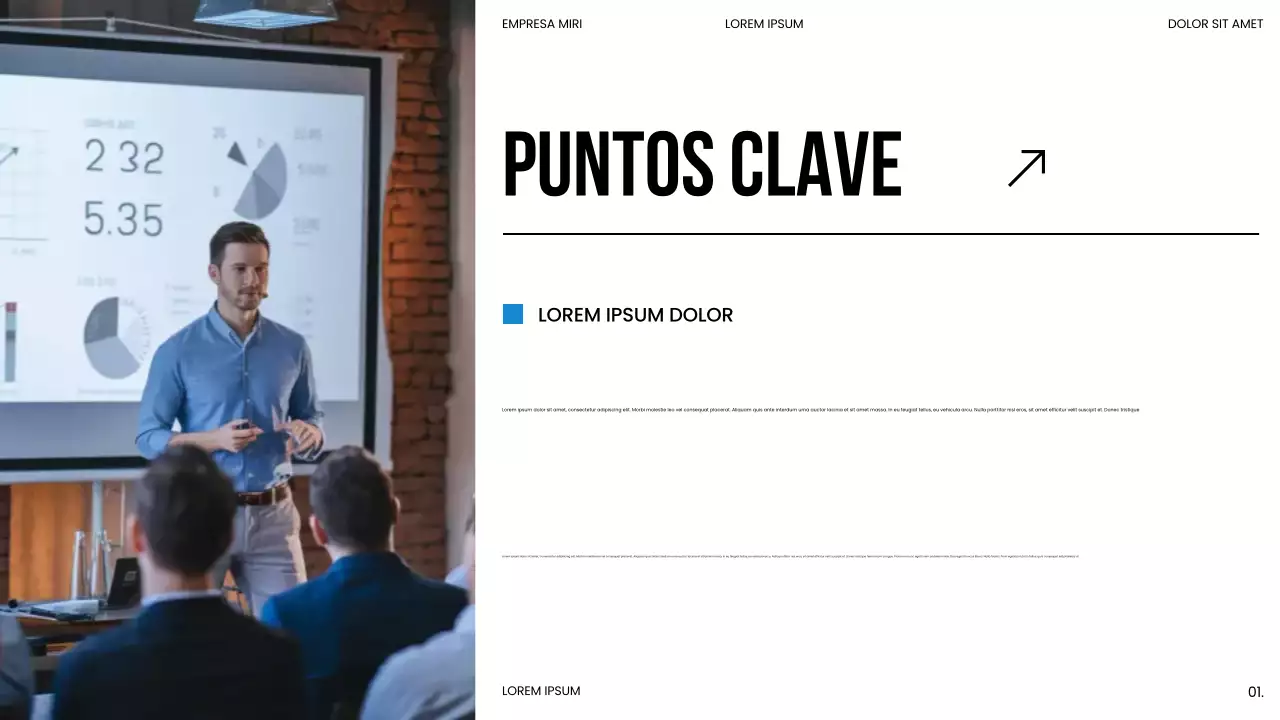 Presentación del informe de tendencias del mercado moderno azul