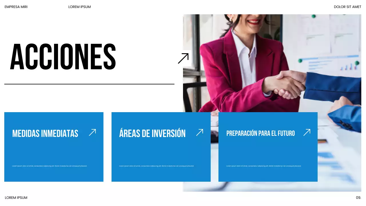 Presentación del informe de tendencias del mercado moderno azul