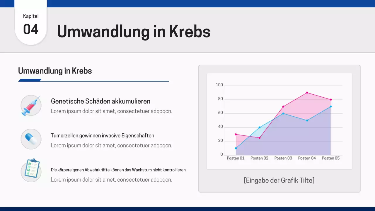 Blaue moderne Gesundheitspräsentation