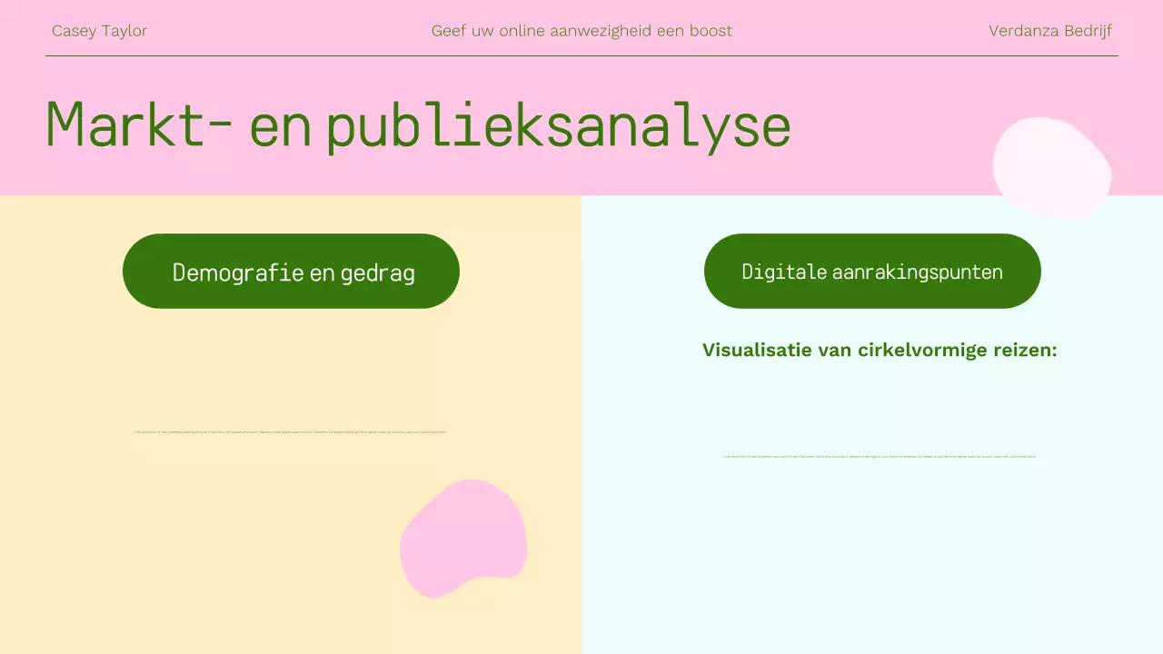 Roze moderne online marketingpresentatie