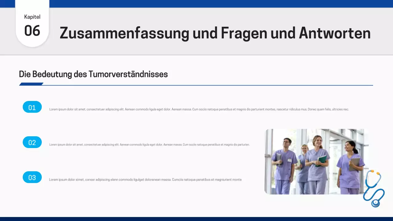 Blaue moderne Gesundheitspräsentation