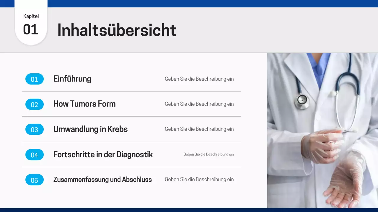 Blaue moderne Gesundheitspräsentation