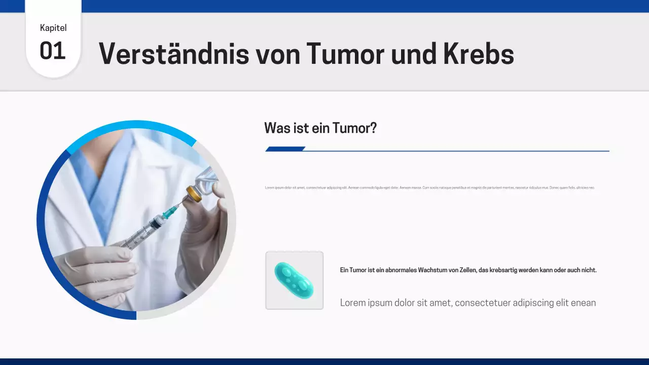 Blaue moderne Gesundheitspräsentation