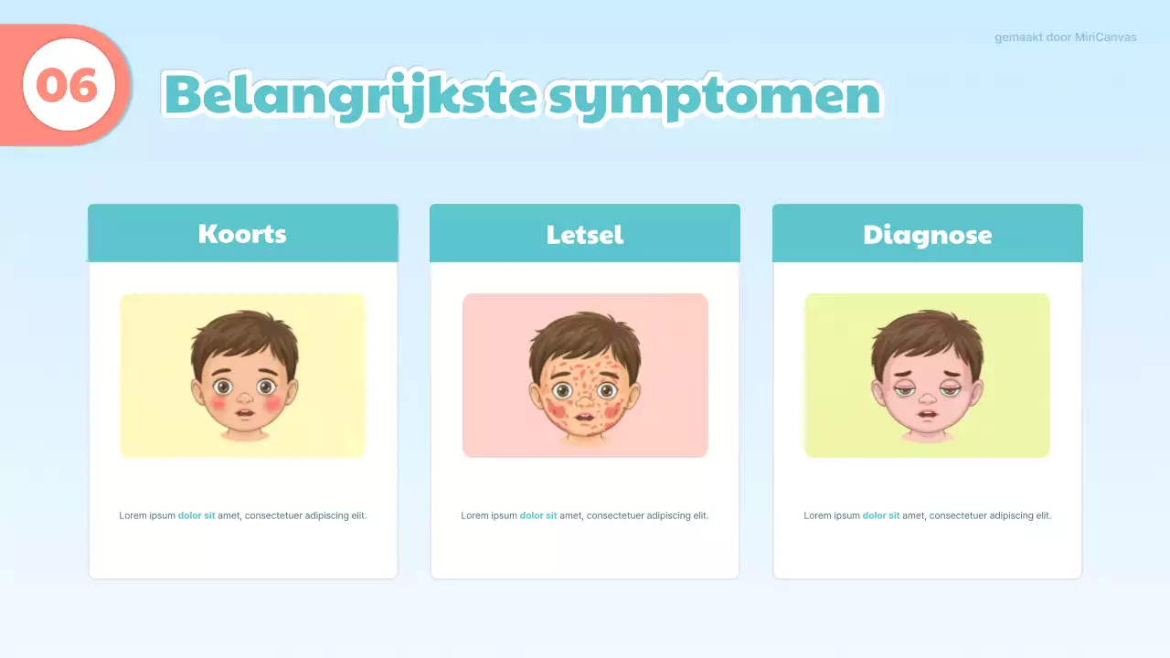 Blauwe en oranje schattige medische presentatie