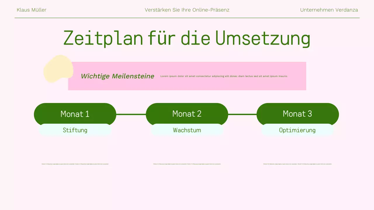 Rosa Moderne Online-Marketing-Präsentation